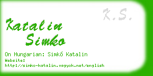 katalin simko business card