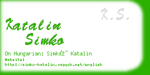 katalin simko business card